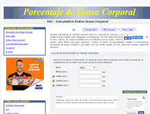 Tablet Screenshot of porcentajedegrasacorporal.com